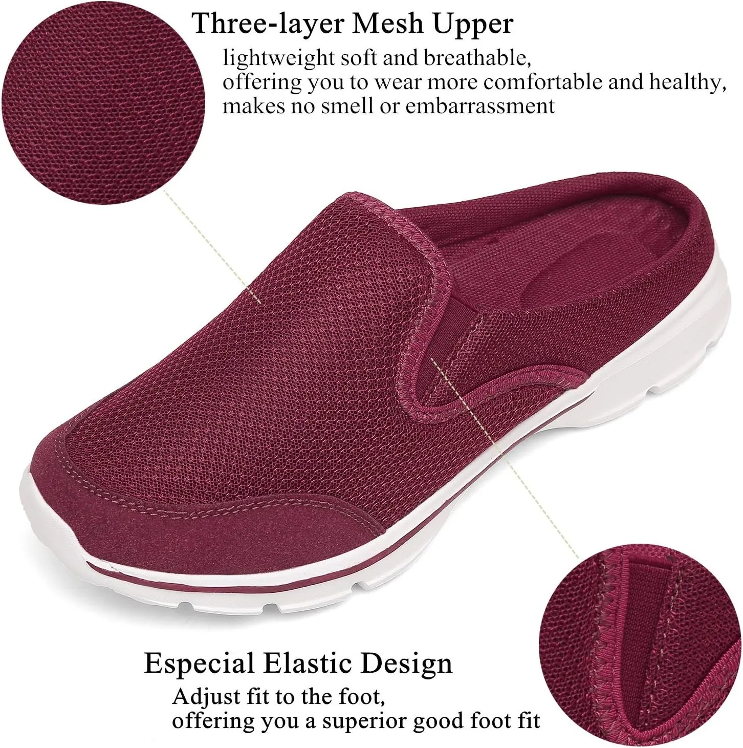 INMINPIN Unisex Slippers Casual Clog House Shoes Comfort Slip-On Walking Mules with Indoor Outdoor Anti-Skid Sole for Men and Women