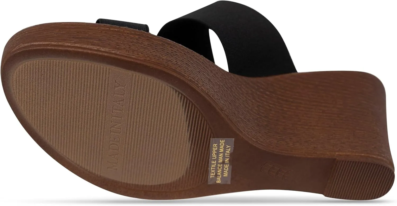 ITALIAN SHOEMAKERS Daizy Womens Elastic Wedge Sandal