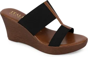 ITALIAN SHOEMAKERS Daizy Womens Elastic Wedge Sandal