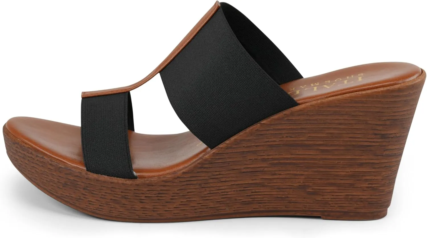 ITALIAN SHOEMAKERS Daizy Womens Elastic Wedge Sandal