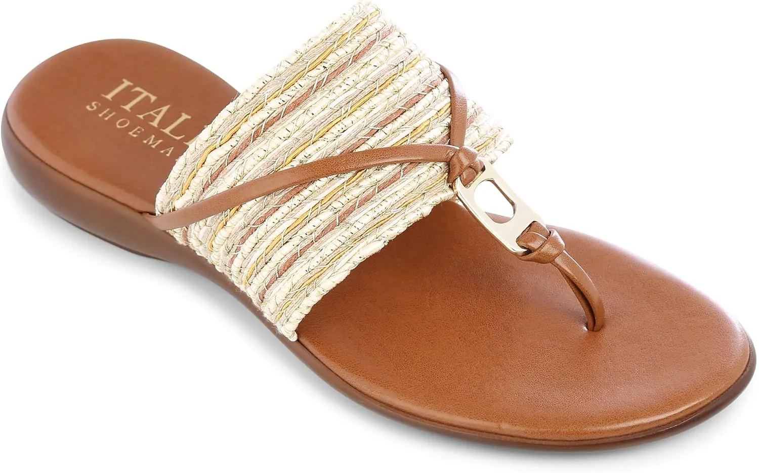 Italian Shoemkaer Womens Callisto Sandals 8 Ntrf Natur