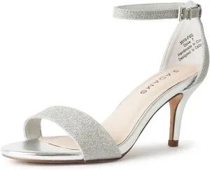 J. Adams Dove Ankle Strap Womens Stiletto For Women Sexy - Open Toe Strappy Heels, Wedding Shoes For Bride, Summer Heels and Bridal Shoes
