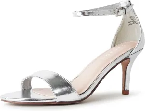 J. Adams Dove Ankle Strap Womens Stiletto For Women Sexy - Open Toe Strappy Heels, Wedding Shoes For Bride, Summer Heels and Bridal Shoes