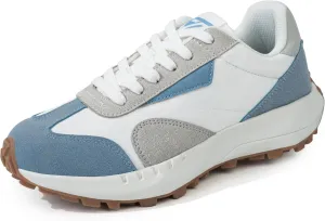 JABASIC Women Lace Up Fashion Sneakers Comfortable Vintage Walking Sports Shoes