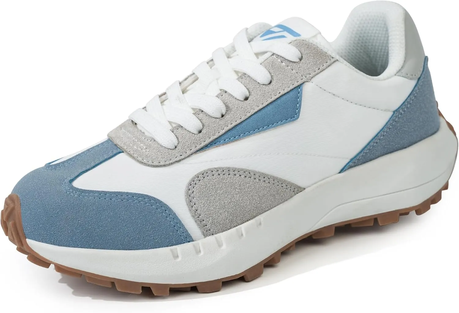 JABASIC Women Lace Up Fashion Sneakers Comfortable Vintage Walking Sports Shoes