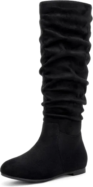 Jeossy Women's 941 Knee High Boots, Falt Slouch Boots, Tall Fall Boots Pull on