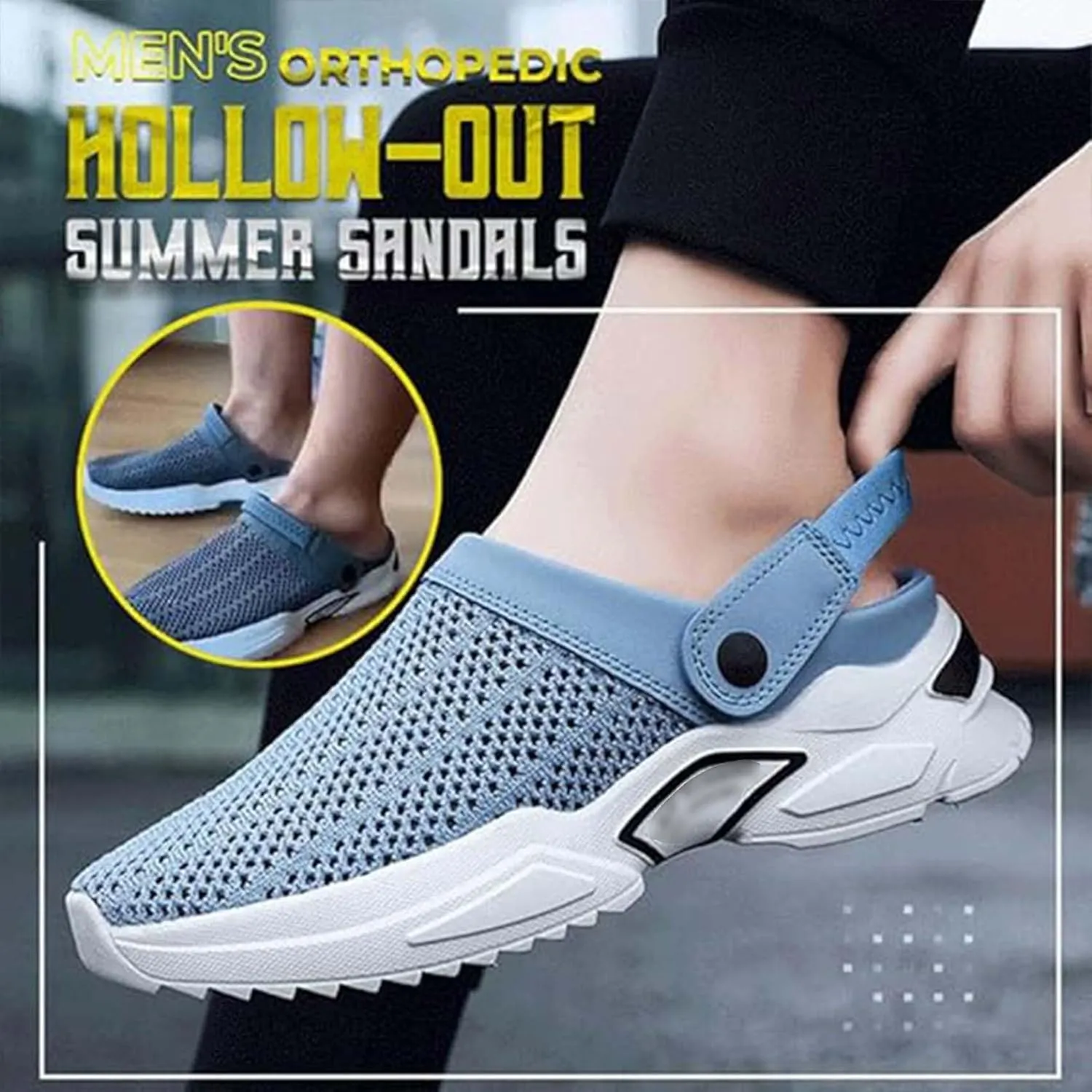 Jerrycherries Orthopedic Shoes,Jerry Cherries 2024 New Men’s Orthopedic Hollow-Out Sandals