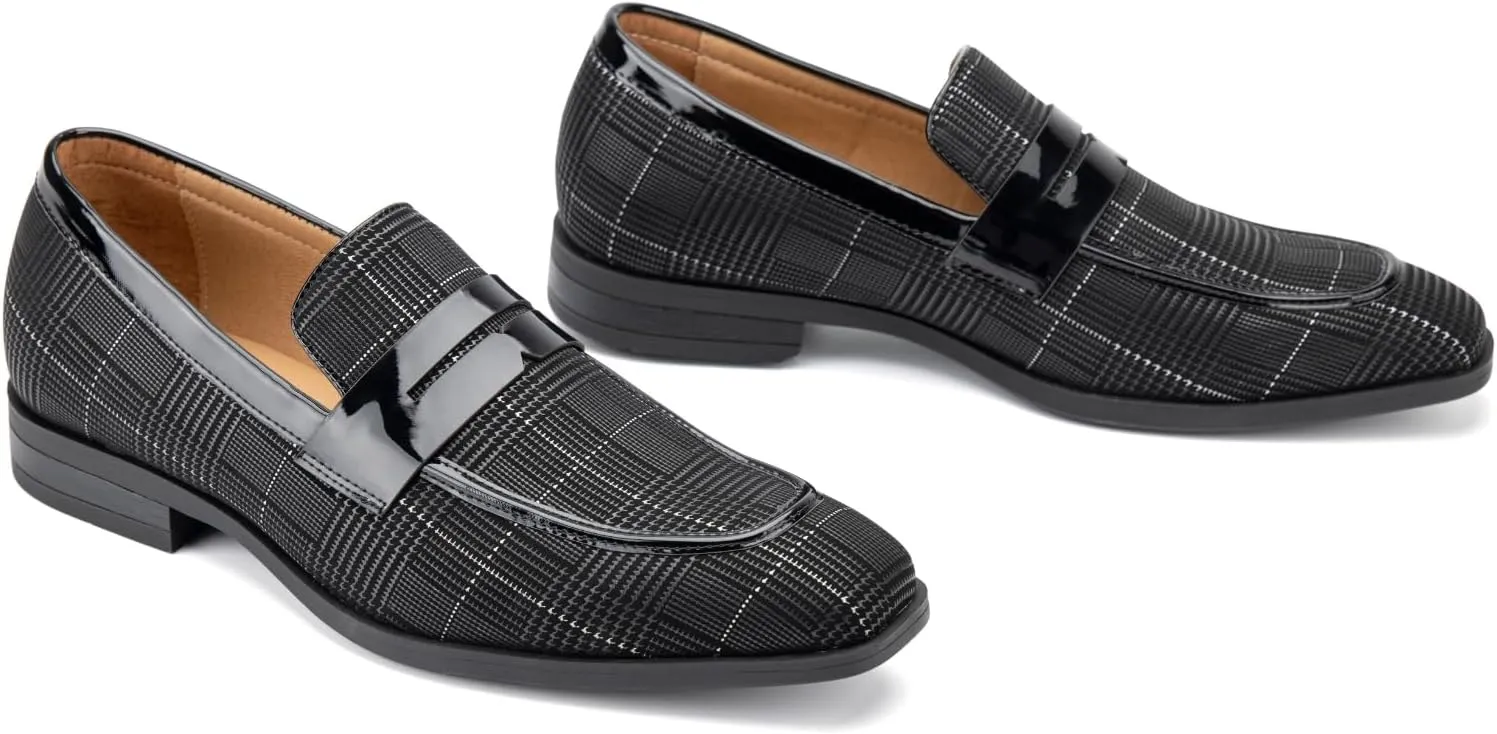JITAI Mens Velvet Loafers Dress Shoes Loafers for Men Tuxedo Suit Shoes