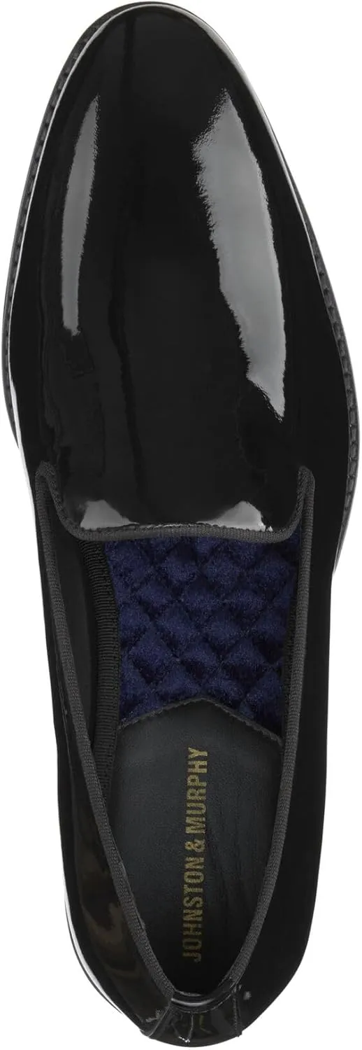 Johnston & Murphy Gavney Slip-On Men’s Shoe – Leather Mens Dress Shoes, Sleek Black Mens Shoes, Formal Tuxedo Shoes for Men