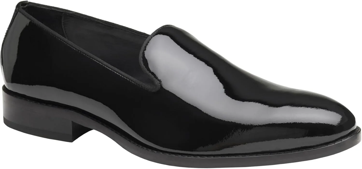 Johnston & Murphy Gavney Slip-On Men’s Shoe – Leather Mens Dress Shoes, Sleek Black Mens Shoes, Formal Tuxedo Shoes for Men