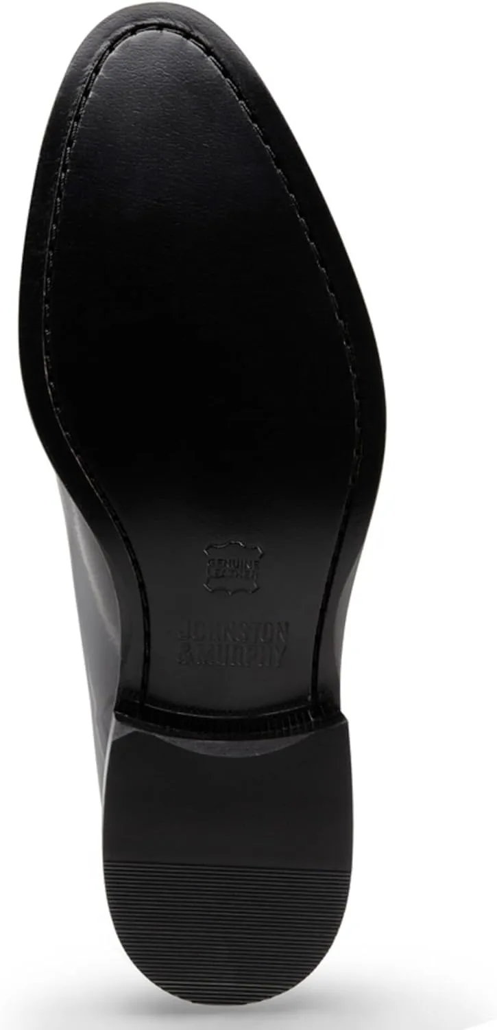Johnston & Murphy Gavney Slip-On Men’s Shoe – Leather Mens Dress Shoes, Sleek Black Mens Shoes, Formal Tuxedo Shoes for Men