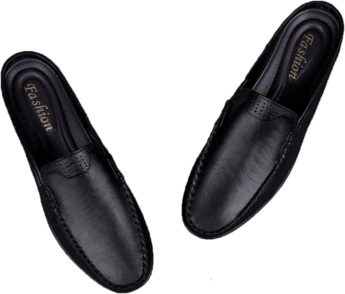 JOYVIP Mens Leater Mules Backless Slip on Walking Shoes Clog Slippers Casual Sandals