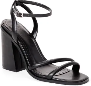 JustFab Womens High Heel Sandals Dressy Camel Womens Chunk Heel Sandals Open Toe Block Heel Women's Summer Shoes Lorelai Caged