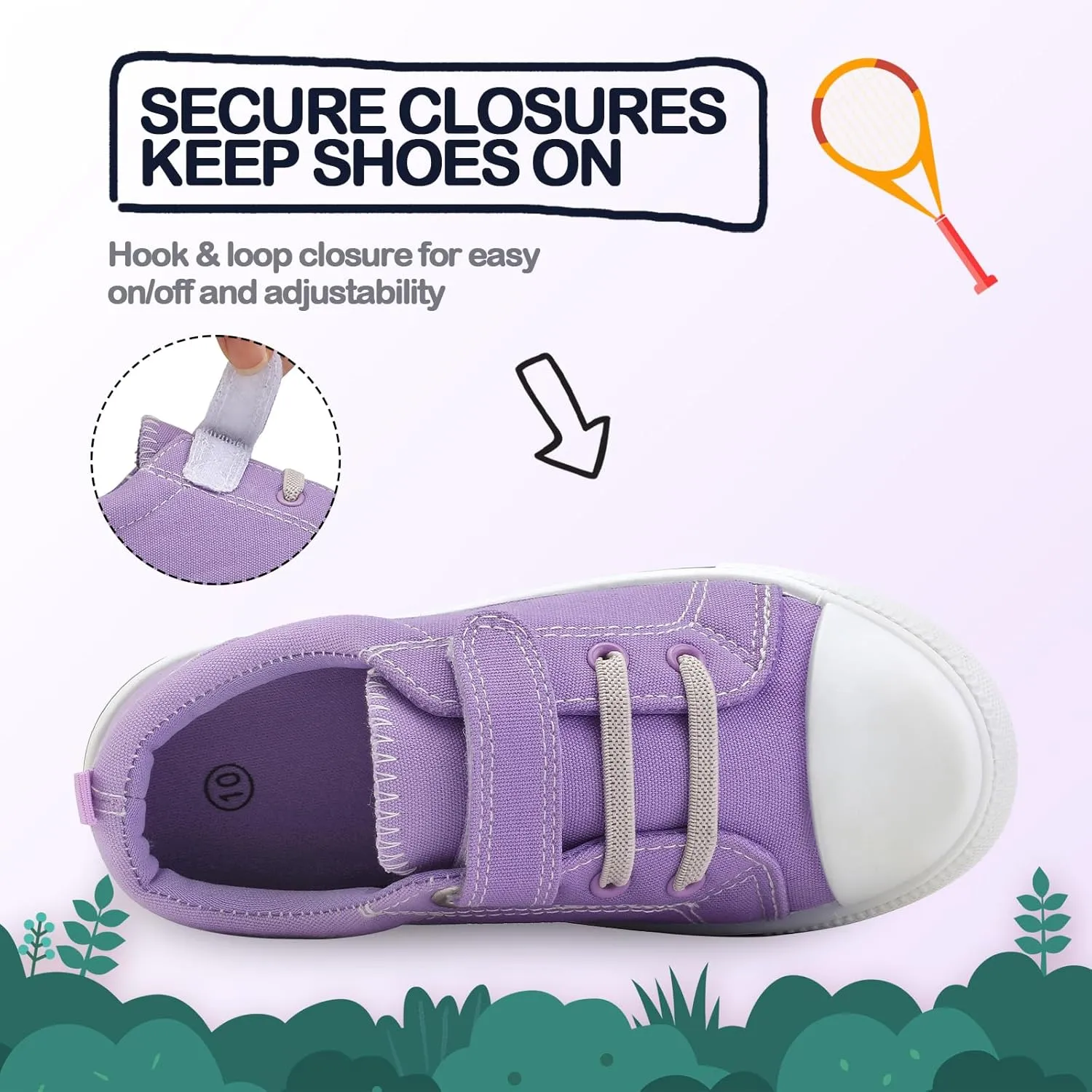 K KomForme Toddler Shoes Boys Girls Canvas Sneakers Size 4-13