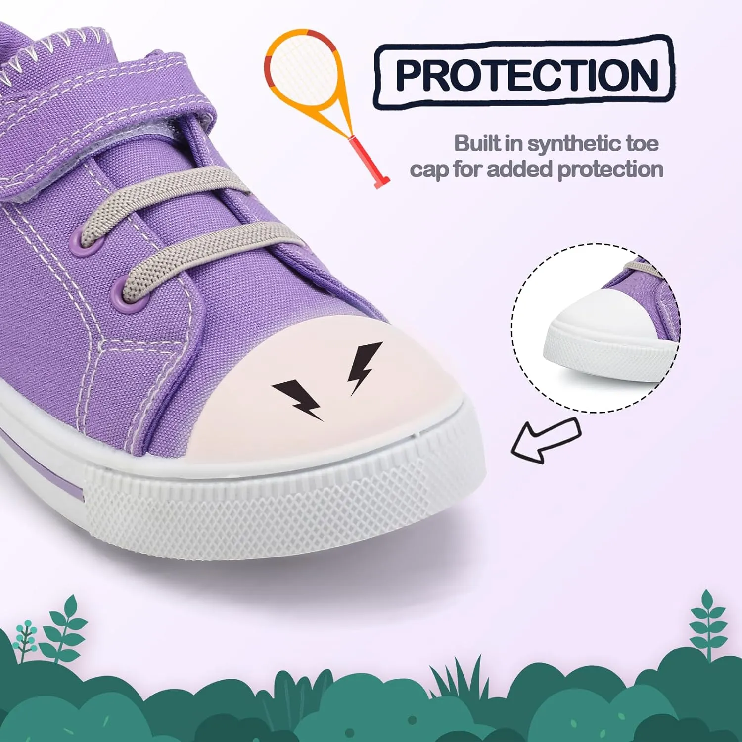 K KomForme Toddler Shoes Boys Girls Canvas Sneakers Size 4-13