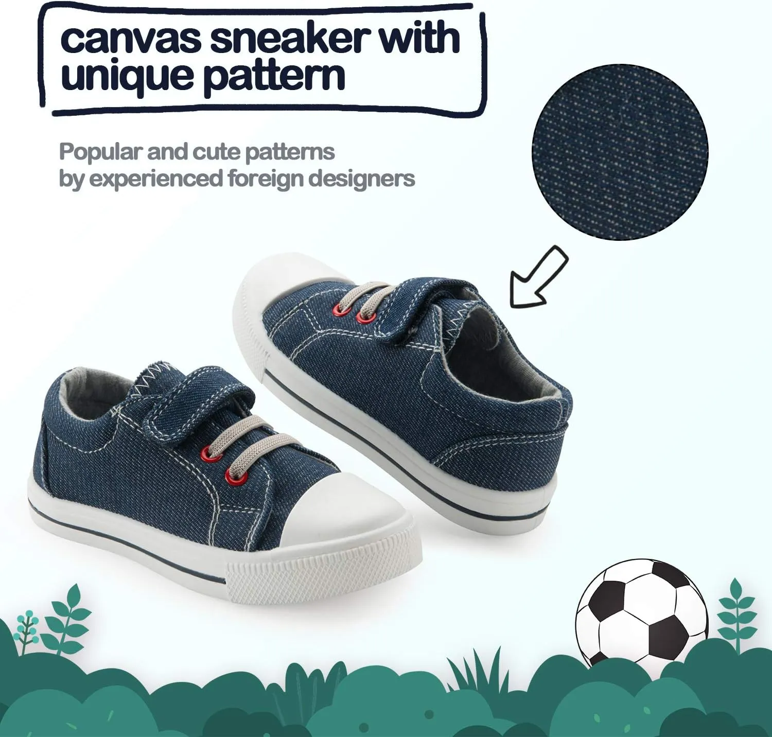 K KomForme Toddler Shoes Boys Girls Canvas Sneakers Size 4-13