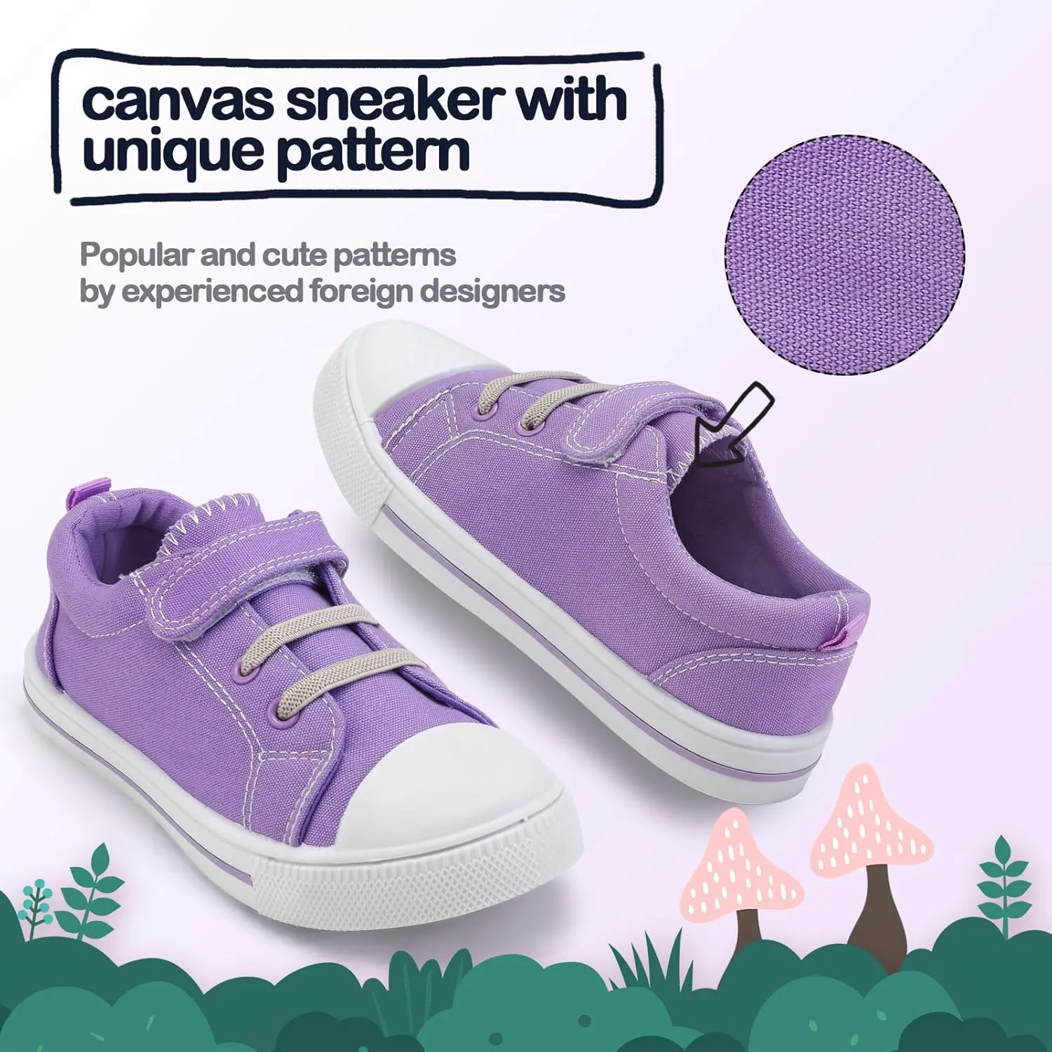 K KomForme Toddler Shoes Boys Girls Canvas Sneakers Size 4-13