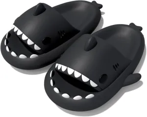 Kapley Sharklas, Shark Slides, Sandals, Shoes - Cartoon Design Non-Slip EVA Thickened Sole, Lightweight Unisex Beach Sandals