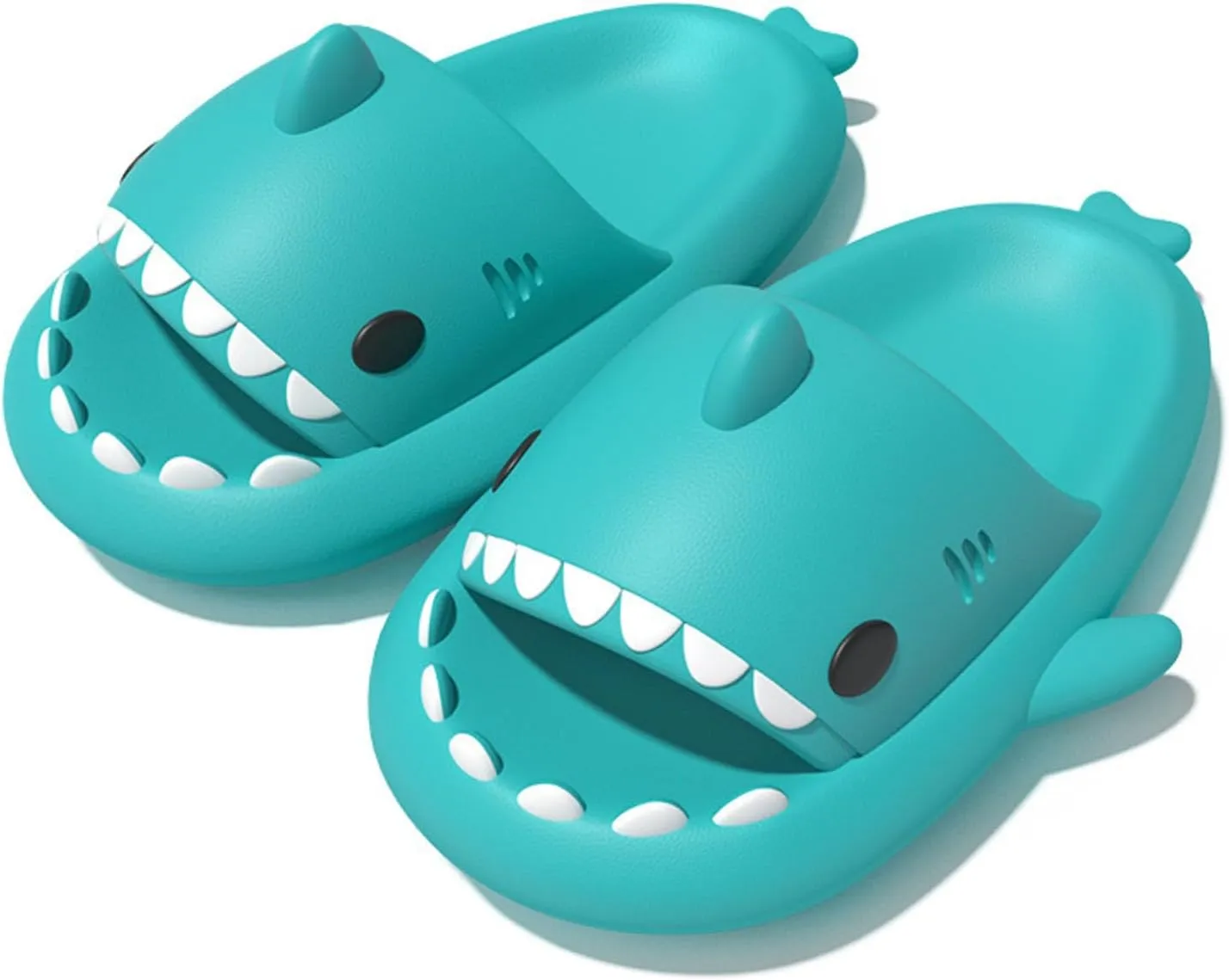 Kapley Sharklas, Shark Slides, Sandals, Shoes - Cartoon Design Non-Slip EVA Thickened Sole, Lightweight Unisex Beach Sandals