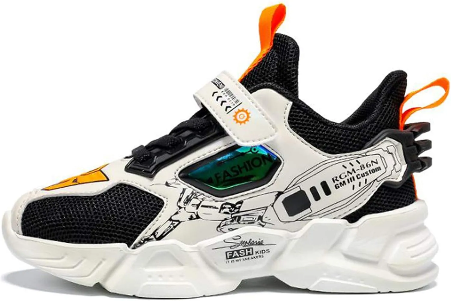Kid Boys Girls Lightweight Breathable Sneakers Strap Athletic Tennis Shoes for Running Walking