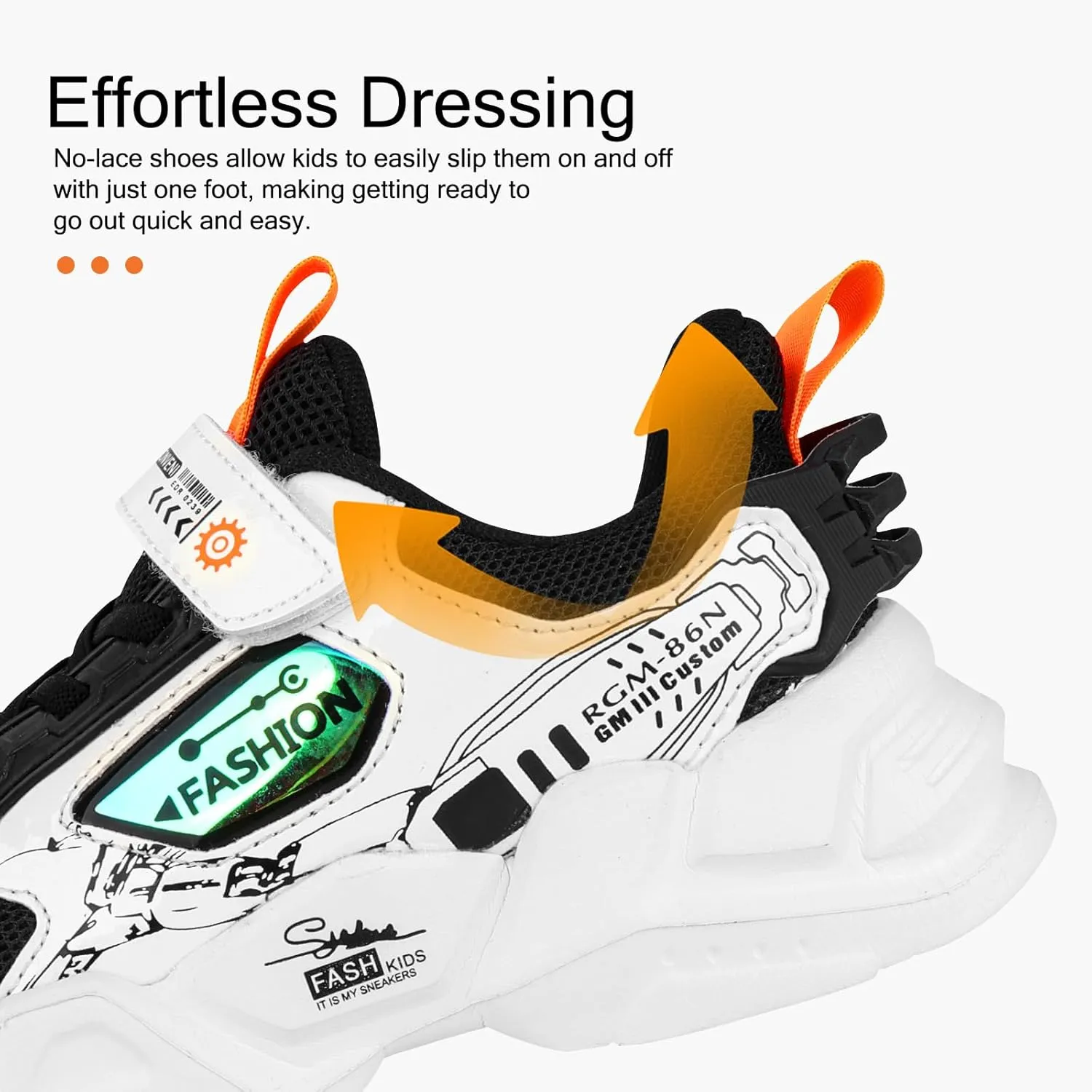 Kid Boys Girls Lightweight Breathable Sneakers Strap Athletic Tennis Shoes for Running Walking