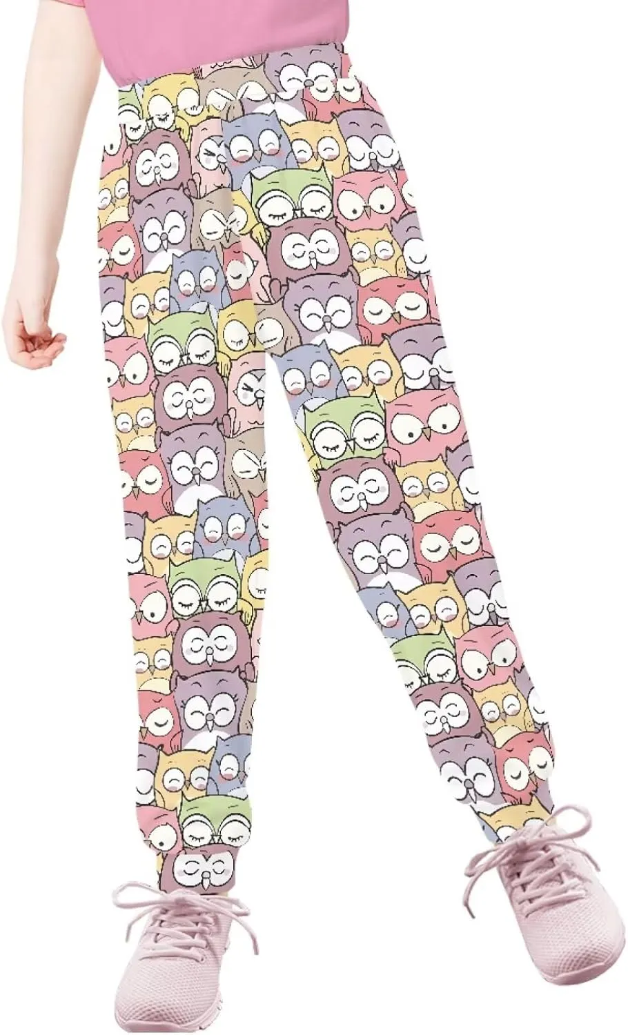 Kid's Active Athletic Pants Elastic Waist Jogger Sweatpants with Pockets