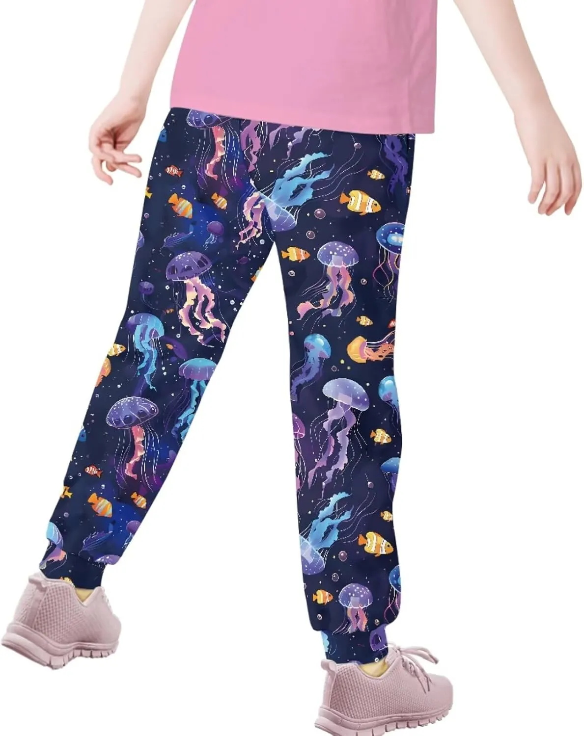 Kid's Active Athletic Pants Elastic Waist Jogger Sweatpants with Pockets