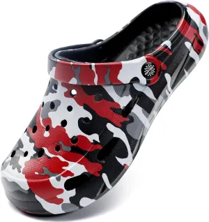 Kids Boys Girls Classic Camo Beach Clogs | Lightweight Water Sandals - Quick-Dry Non-Slip Light and Durable （Little Kid/Big Kid）