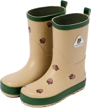 Kids Natural Rubber Rainboots Lightweight Toddler Stylish Waterproof Rain Shoes For Boys and Girls