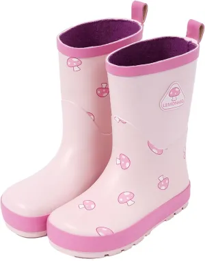 Kids Natural Rubber Rainboots Lightweight Toddler Stylish Waterproof Rain Shoes For Boys and Girls