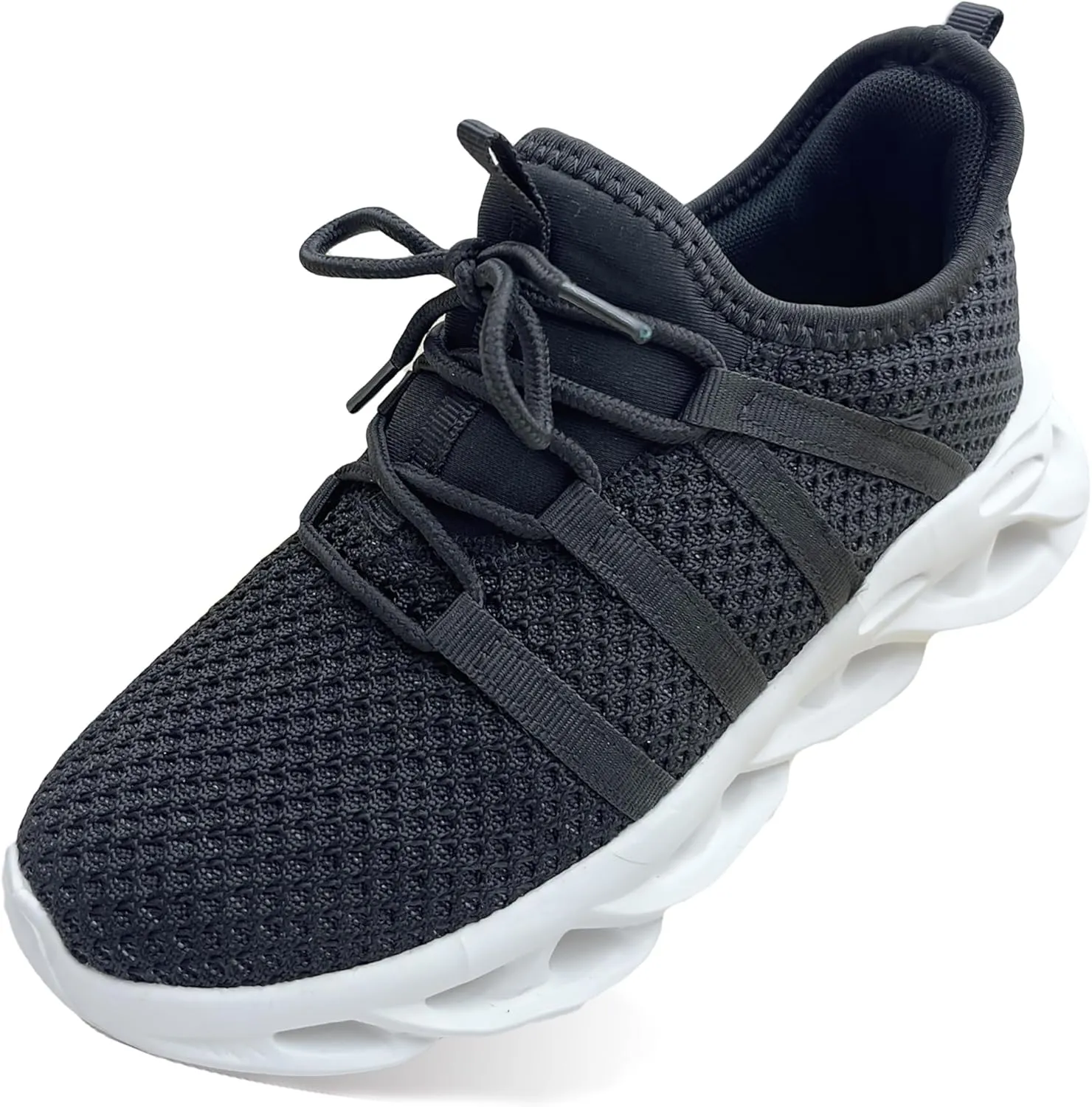 Kids Outdoor Running Shoes, Boys Non-Slip Mesh Lightweight Walking Sneakers, Girls Athletic Sports Tennis Shoes