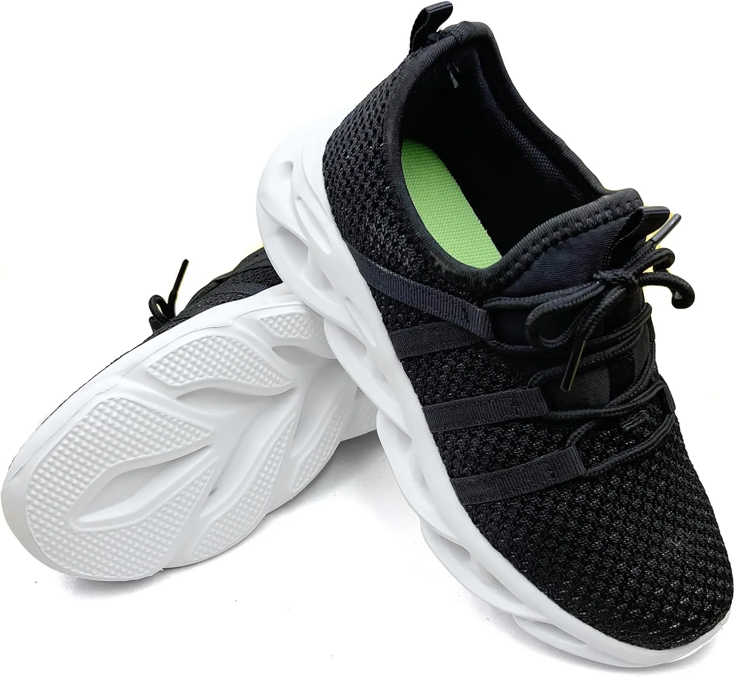 Kids Outdoor Running Shoes, Boys Non-Slip Mesh Lightweight Walking Sneakers, Girls Athletic Sports Tennis Shoes