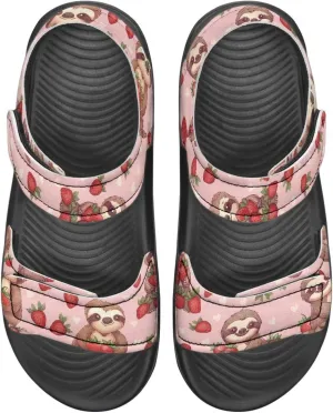 Kids Sandals Summer Non-slip Open Toe Slippers Double Buckle Toddler Two Strapped Teens Casual Athletic Summer Shoe