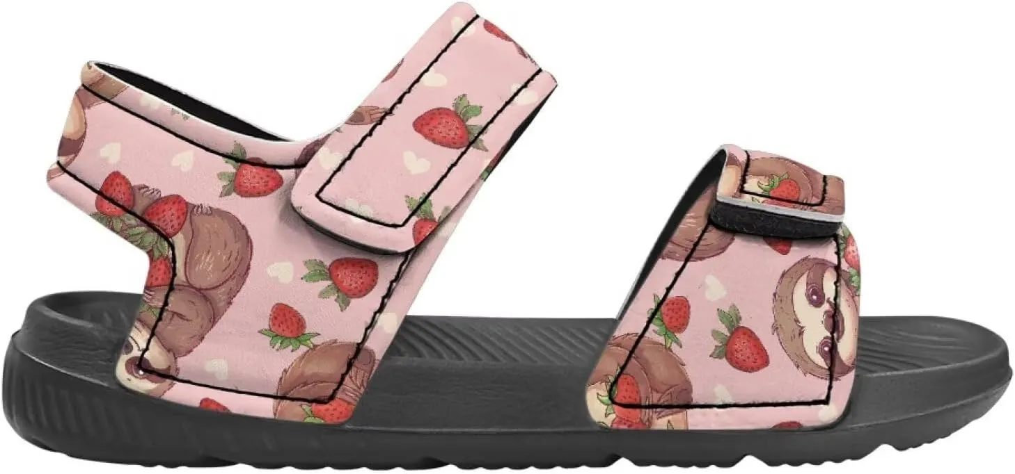 Kids Sandals Summer Non-slip Open Toe Slippers Double Buckle Toddler Two Strapped Teens Casual Athletic Summer Shoe