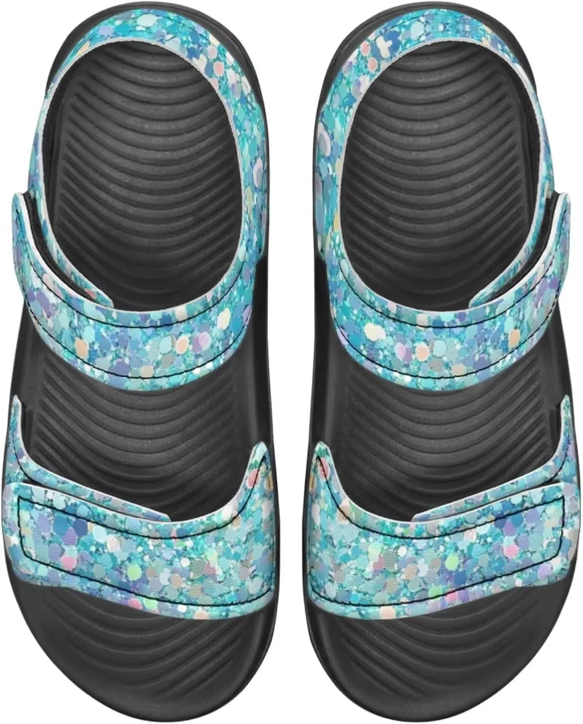Kids Sandals Summer Shoes Girls Slide Sandals Slip On Toddler Shoes Double Buckle Strap Open Toe EVA Slippers