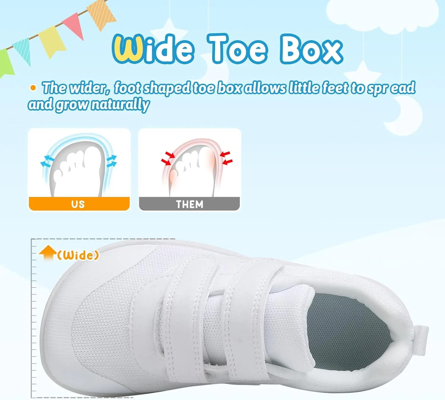 Kids Slip On Barefoot Toddler Boys/Girls Wide Toe Box Sneakers Zero Drop Minimalist Outdoor Activities Walking Running Shoes