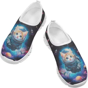 Kids Slip On Shoes Boys Sneakers Gym Shoes Space Themed Tennis Shoes