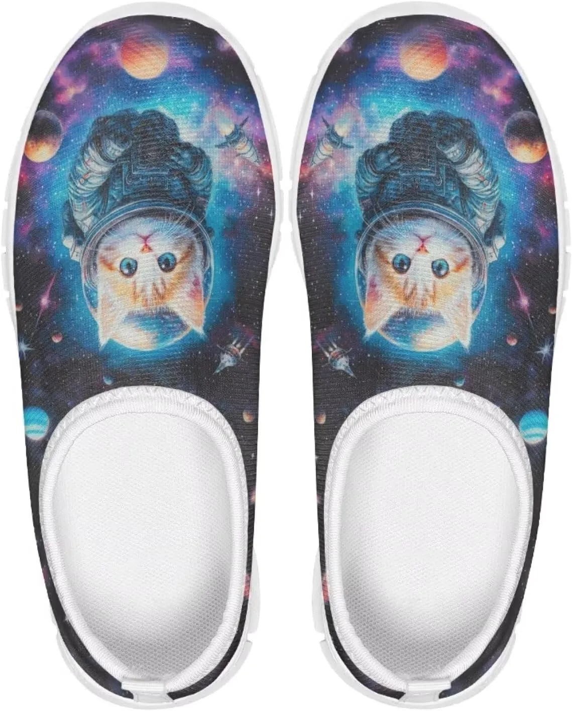 Kids Slip On Shoes Boys Sneakers Gym Shoes Space Themed Tennis Shoes