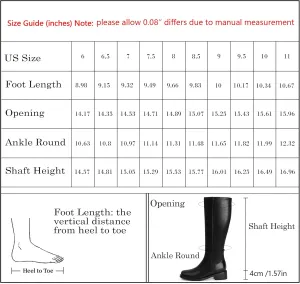 Knee High Boots Women Faux Leather Elastic Boots Low Heel Square Toe Side Zipper Fall Long Tall Boots for Women