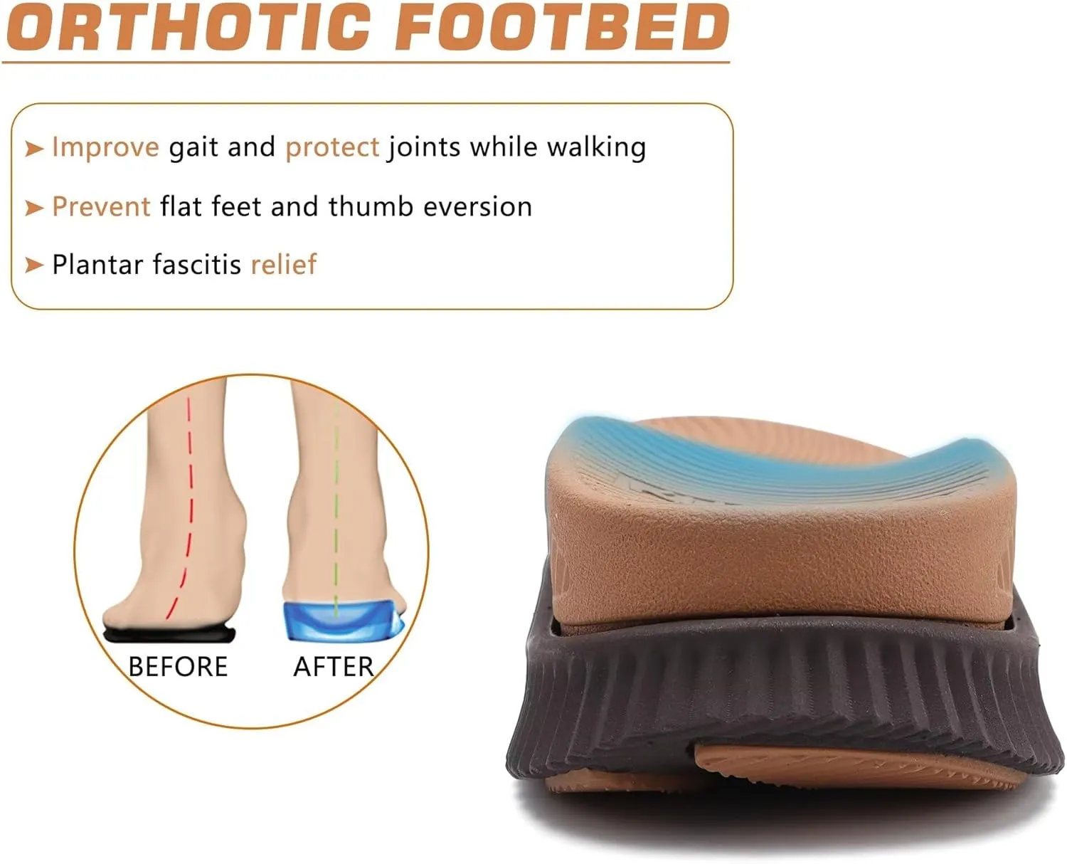 KuaiLu Mens Hiking Sandals with Arch Support Orthopedic Walking Recovery Sandals for Plantar Fasciitis Open Toe Summer Athletic Sport Comfortable Cushion Breathable Outdoor Water Sandals Size7-13