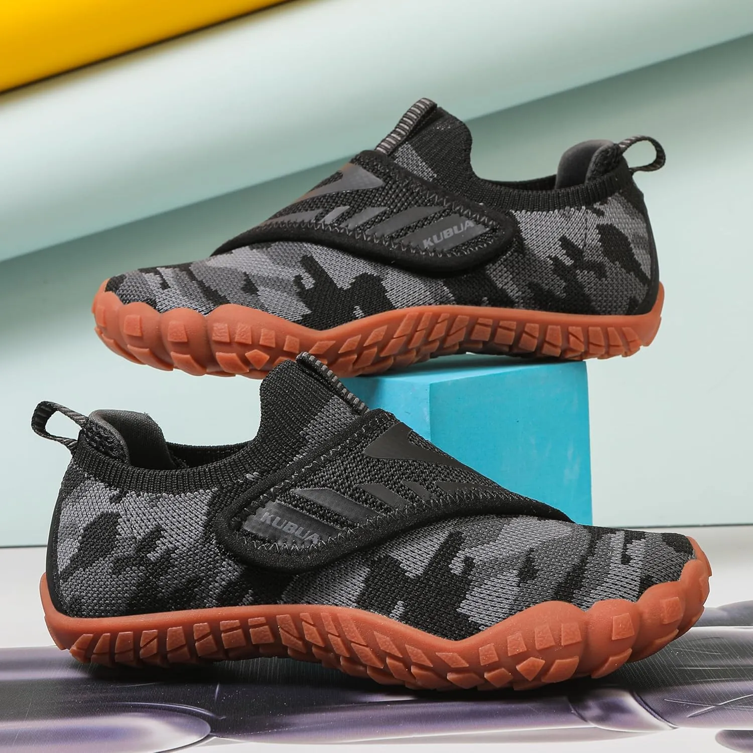 KUBUA Kids Hiking Water Shoes Boys Girls Barefoot Shoes Multifunctional Tennis Sneakers Toddler Little Big Kid