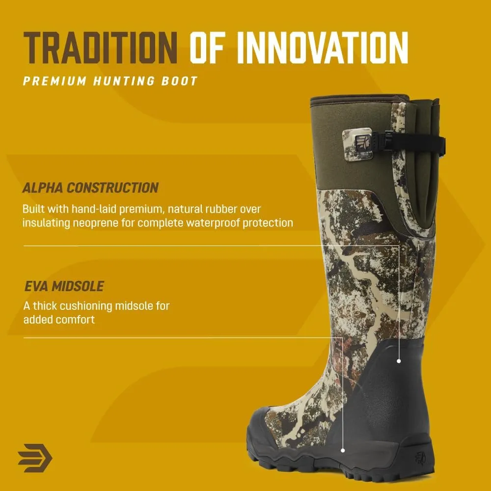 LaCrosse Alphaburly Pro 18" Hunting Boots for Men Featuring Waterproof Rubber, Adjustable Gusset, and EVA Footbed