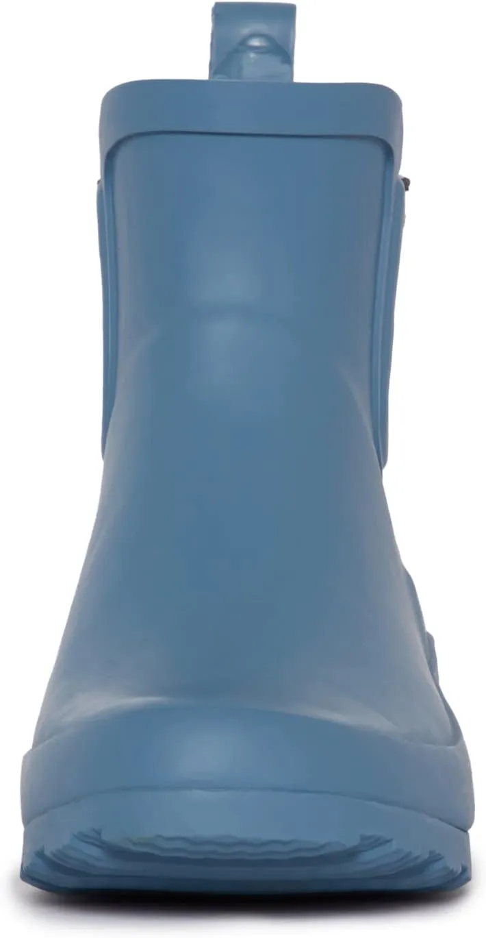 Laura Ashley Ladies Mid Cut Ankle Height Rubber Rain Boots, Lightweight Waterproof Booties for Women