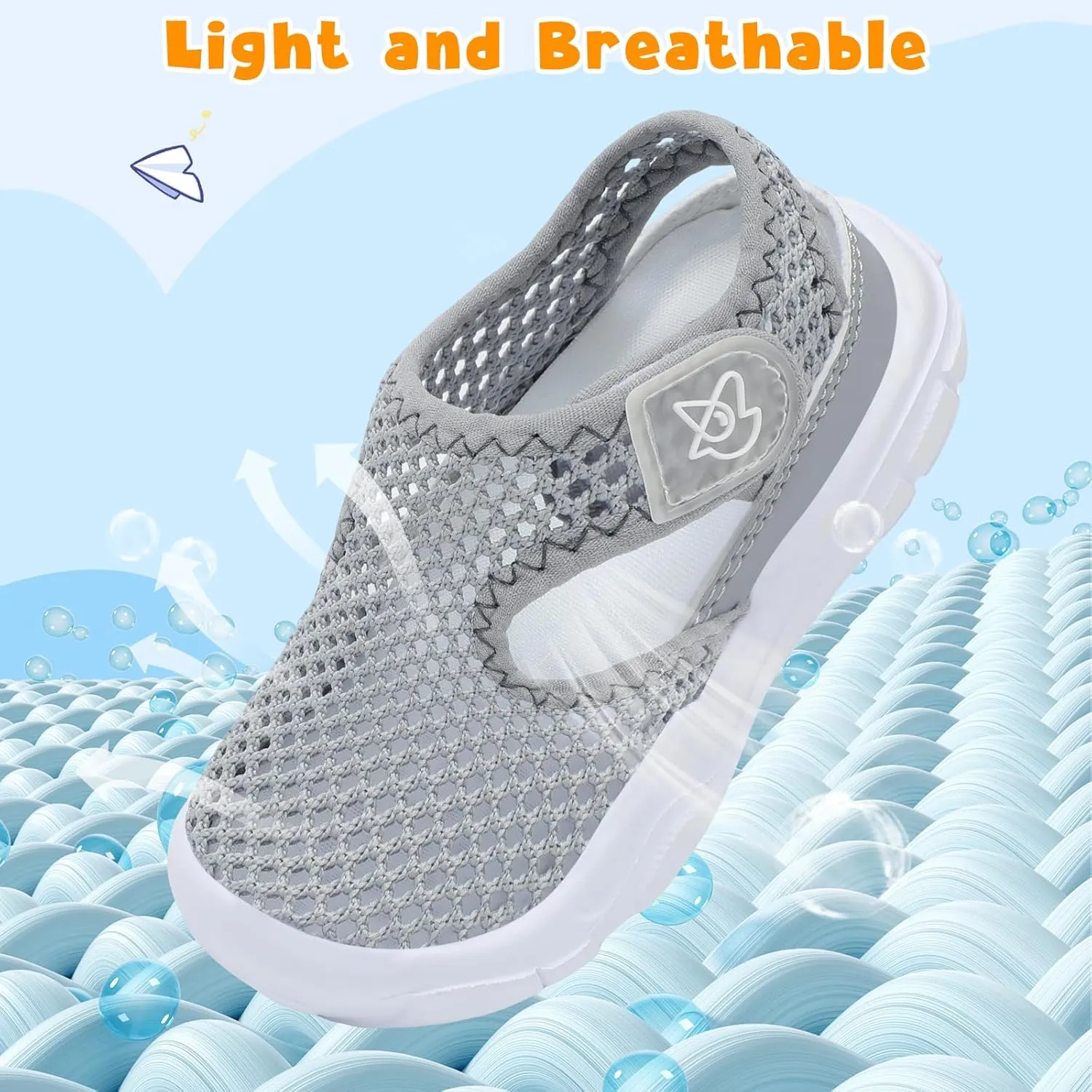 LeIsfIt Toddler Sandals Boys Girls Wide Sandals Kids Water Sandal Shoes Lightweight Barefoot Summer Shoes for Beach Swim