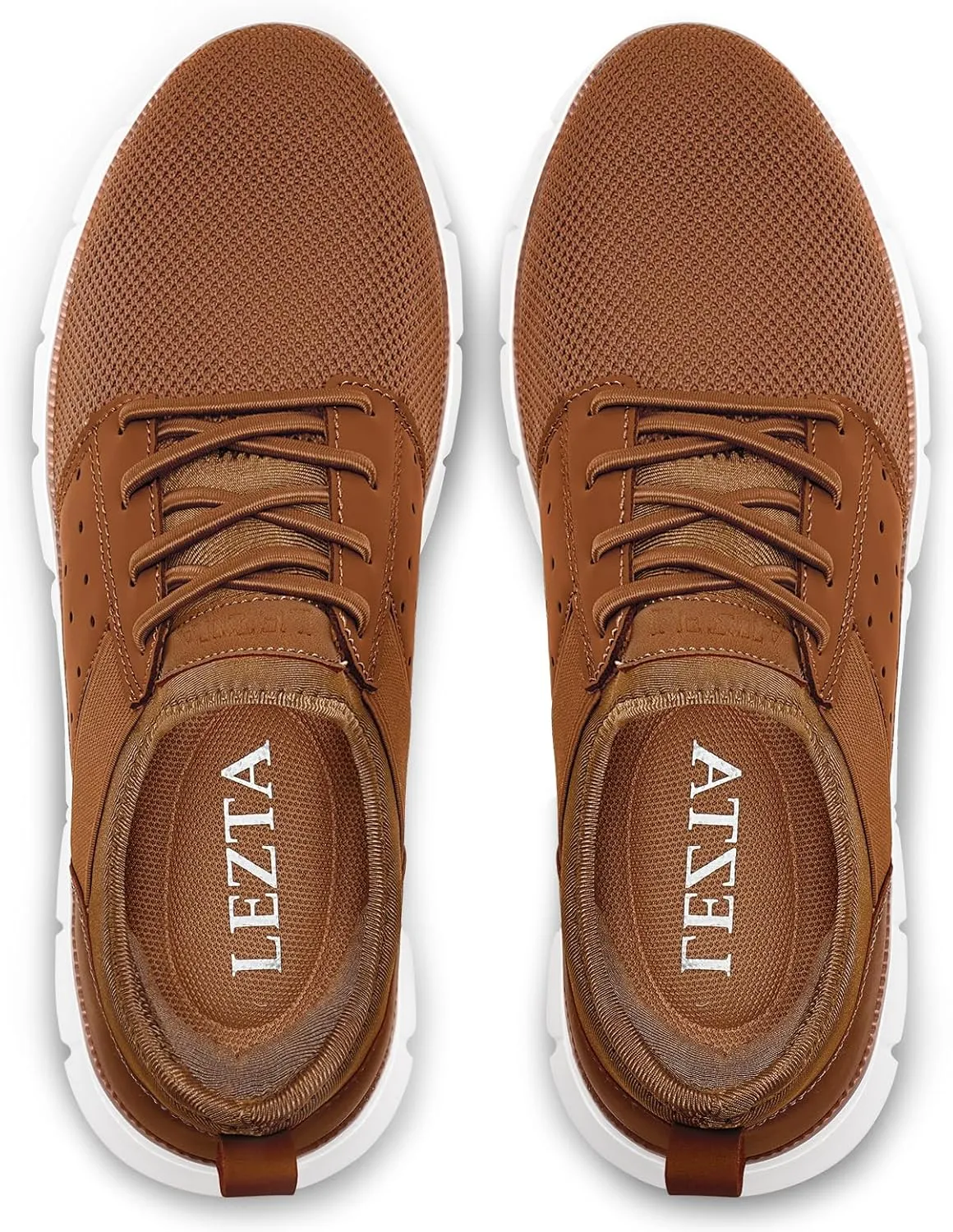 LEZTA Men‘s Casual Shoes Fashion Sneakers Quickly Put on Men's Dress Shoes Lightweight Breathable Mesh Oxfords Walking Shoes