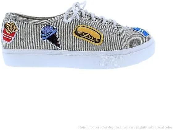 Liliana Kids Patch Denim Sneaker - Trendy Children's Shoes with Fun Denim Patchwork Design, Comfortable Casual Footwear for Boys and Girls, K-Lanny-1