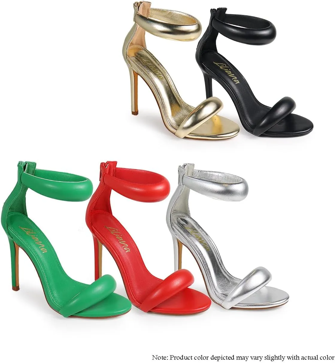 Liliana Women's Open Toe High Heels Stiletto Heeled Sandals