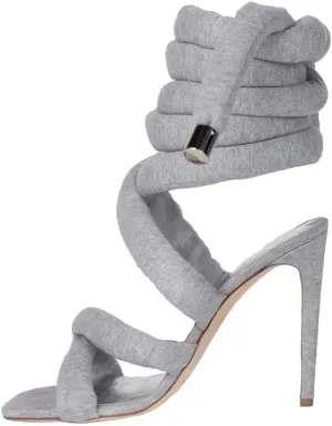 LingxiaUne Lace Up Heels Strappy Heels With Sexy Open Toe Square Stiletto Heel Sandals Fashionable Elegant