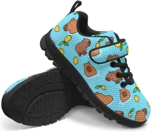 Little Kids Athletic Shoes for Boys Girls Sport Athletic Gym Walking Strap Sneakers Fitness Shoe