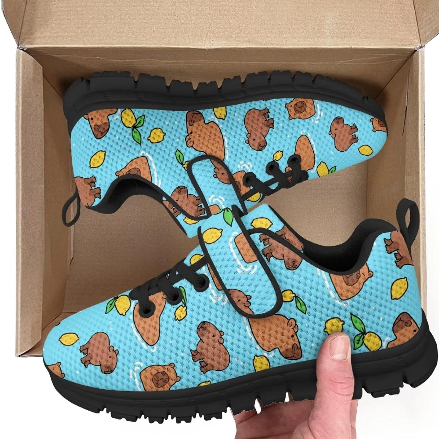 Little Kids Athletic Shoes for Boys Girls Sport Athletic Gym Walking Strap Sneakers Fitness Shoe
